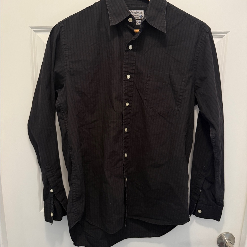 Lucky Brand Men's Black Casual Button-Down Shirt
